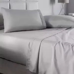 Parure de draps double Vianney Grey 400TC 100% coton, sans plis, literie pour la maison, 4 pièces - Product Image 5