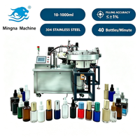 Machine de remplissage et de bouchage automatique 3-en-1 pour liquides cosmétiques, vernis à ongles, adhésif pour cils, parfum, flacons en verre et PET de petite taille