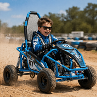 Karting électrique tout-terrain commercial de course pour enfants, 40 km/h, haute qualité, pour l'extérieur