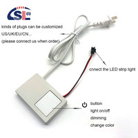 Miroir de salle de bain LED intelligent à trois couleurs 12V 1A 12W avec interrupteur tactile intelligent pour miroir intelligent