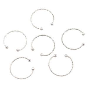 Stainless Steel <b>Ring</b> For Women Adjustable Opening Ball Shape Simple Design Gift Jewelry - Product Image 5