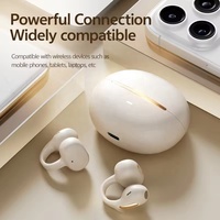 Écouteurs TWS M-136 V5.4 à Clip Auriculaire Affichage Numérique Étanche IPX5 Contrôle Tactile Port Confortable Son HIFI Sportifs Non Intra-Auriculaires