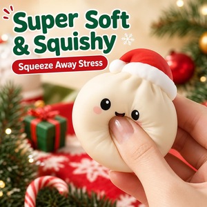 Calendrier de l'Avent de Noël 24 Jours de Surprise, Boîte Mystère Compte à Rebours en Forme de Dumpling Moelleux, Jouets Anti-Stress à Presser pour Enfants - Product Image 3