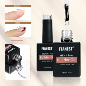 FZANEST HEMA FREE BIAB Gel Durcisseur en Bouteille à Faible Chaleur pour Extension d'Apex, Renforcement, Modélisation et Structuration des Ongles - Product Image 2