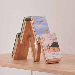 Présentoir à livres en bois massif, double couche, Angle réglable, organisateur de rangement de bureau pour livres et supports de lecture - Product Image 3
