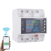 Compteur WiFi Triphasé 100A (Précision 0,5% + 2) Plage 0-9999,9 kWh Protection Tension Séquence de Phases Température Surintensité