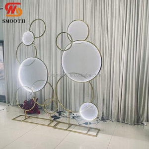 SMOOTH - Fondo de Escenario para Bodas al por Mayor, Decoración con Luces LED, Acero Inoxidable, Adornos para Banquetes y Fiestas - Product Image 3