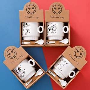 <span class=keywords><strong>Tazze</strong></span> Impilabili con Logo Personalizzato - Set Regalo per Coppie per il Ritorno a Scuola, <span class=keywords><strong>Tazze</strong></span> da Caffè in Porcellana Classica Personalizzate - Product Image 3