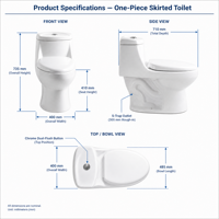 WC monobloc en céramique blanc moderne à double chasse, à évacuation verticale, avec abattant à fermeture douce, pour salle de bain et hôtel, automatique et économique