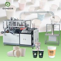 Machine à plier le papier kraft biodégradable automatique en bambou avec pompe PLC, haute productivité, pour bols à café et petit-déjeuner, certifiée ISO