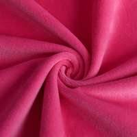 Tissu en fausse fourrure peluche à poils courts, super doux, uni, simple face, 95% polyester, 5% élasthanne, pour couverture