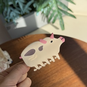 Nuova Molletta per Capelli in Acetato a Forma di Mucca, Piccola Clip per Capelli alla Moda per Uso Quotidiano, Accessorio per Ragazze - Product Image 6