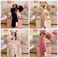 Pyjama pour femmes de style mignon et kawaii, nouvelle collection automne/hiver 2026, ensemble de vêtements de maison en velours corail épais