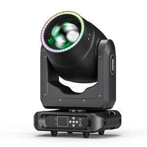 <span class=keywords><strong>Fari</strong></span> a Testa Mobile Professionali Aurora LED 200W con Anello Luminoso <span class=keywords><strong>RGB</strong></span> per Discoteca, Club, Bar, DJ, Spettacoli e Palcoscenici - Product Image 1