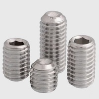 Vis sans tête hexagonale DIN 916 en acier inoxydable 304 avec pointe conique M2-M16 Classe 4.8 & 6.8 Finition oxyde noir