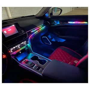 Sistema de iluminação de carro led 64 cores, adequado para luz ambiente de honda accord