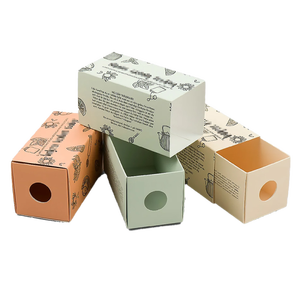 Bán buôn tùy chỉnh dập nóng cấp thực phẩm có thể tái chế Kraft Hộp ngăn kéo Hộp quà tặng cho bánh kẹo sô cô la trà kéo ra hộp xjm - Product Image 3