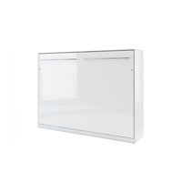 Nouveau design Lit mouphy invisible pliable de style nordique Lit mural à cadre métallique à ouverture horizontale à usage domestique peu encombrant avec armoire