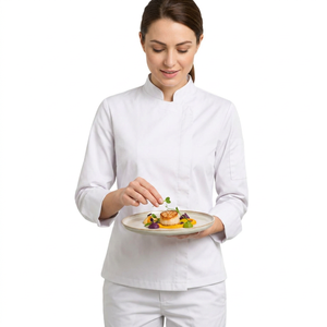 เสื้อเชิ้ตบาร์ ผ้าฝ้าย แขนยาว ใส่ได้ทั้งชายและหญิง สำหรับพนักงานร้านอาหาร โรงแรม ชุดทำงาน ระบายอากาศได้ดี ผู้ผลิตจัดจำหน่าย - Product Image 1