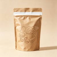 Sacs refermables en papier kraft imprimés sur mesure, sachets alimentaires thermoscellables pour café, thé, noix et en-cas secs