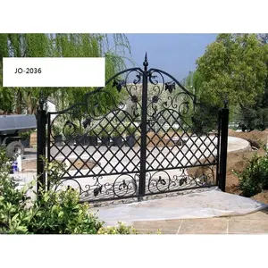 จีน pedestrian ถูกกว่าใช้โลหะฟาร์มโมเดิร์นโลหะหลัก home iron gates สำหรับขาย