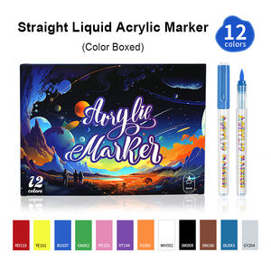 Pennarelli acrilici a punta morbida con liquido dritto opachi, per studenti pittura artistica graffiti pennarelli acrilici - Product Image 6