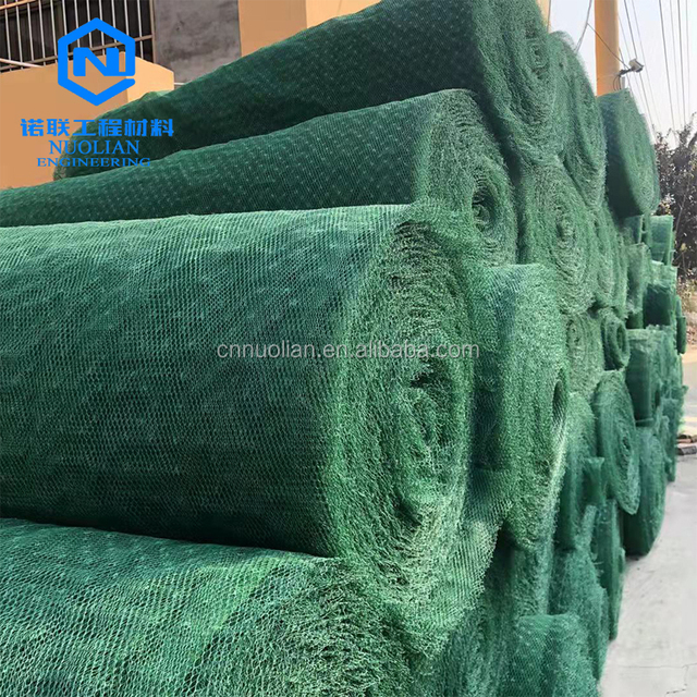 Earthwork Products 3D Geomat Green or Black for Slope Protection Erosion Control CE/ISO9001 Workshop 2.0kn/m 3 Years 350g/m2 30m
