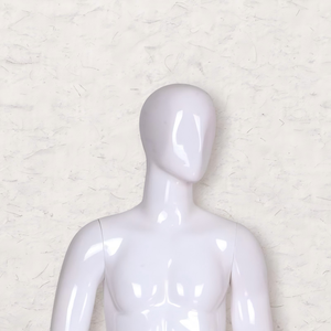 Accessoires de modèle blanc brillant présentoir complet du corps masculin <span class=keywords><strong>costume</strong></span> de fenêtre magasin de vêtements pour hommes haut de gamme Mannequin support de modèle masculin factice - Product Image 3