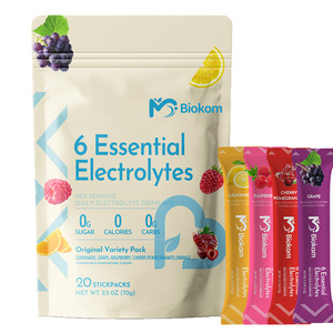 Poudre d'électrolytes OEM en sachets, sachets d'hydratation sans sucre, électrolytes de voyage pour une hydratation rapide, mélange de boisson électrolytique - Product Image 1