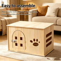 Nichoir pour chat en bois massif multicouche Dongma, détachable, avec caractéristiques amovibles et lavables, utilisable toute l'année