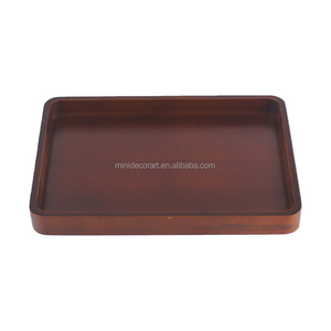 Piring Sajian Persegi Panjang Modern dari Kayu Akasia Ramah Lingkungan Tahan Lama Warna Walnut, Papan Charcuterie Serbaguna - Product Image 1