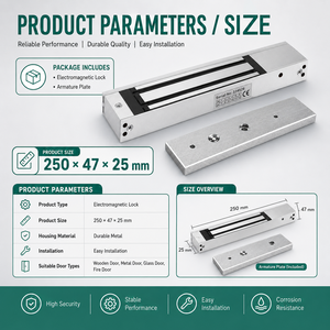 High Quality Premium Heavy Duty 280kg Electric EM <strong>Lock</strong> Single Door Security Access Control Magnetic <strong>Lock</strong> - Product Image 3