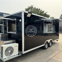 Camion de restauration mobile de 18 pieds en acier inoxydable résistant à la rouille, pour la vente de snacks, hot-dogs et grillades, à vendre