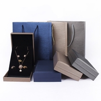 Boîte à bagues de luxe personnalisée en similicuir, boîte de rangement pour bijoux en cuir PU pour bracelet et collier de mariage, emballage organisateur