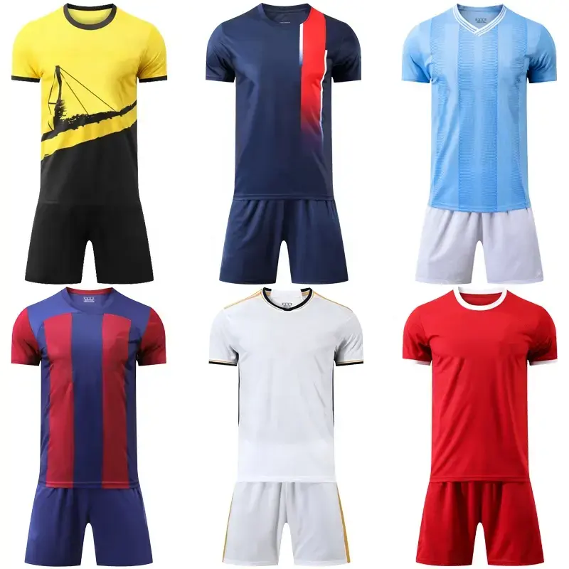 Thai qualidade Futebol Uniforme Sublimação Comprar Futebol Jerseys Uniformes Kit Online Custom Jersey Football Jersey