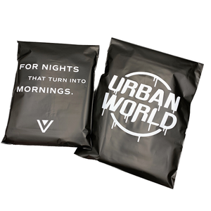 Bolsas de Envío Personalizadas con Logotipo, de Plástico Reciclado, Impermeables, de 0.12mm de Grosor, Color Negro, para Ropa - Product Image 1