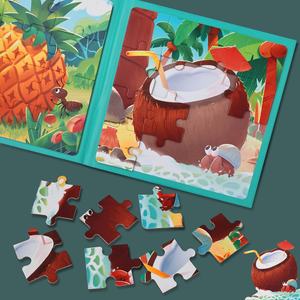 Regalos Educativos de Desarrollo, Rompecabezas de Papel Cartón, 3 Libros de Rompecabezas Magnéticos Temáticos Integrados - Product Image 2