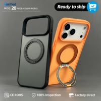 MOQ20 360 Rotating Stand Magnetic Phone case Grosir Casing Pelindung Ramah Kulit Tersedia untuk iPhone 18 17 16 15 14 Pro Max