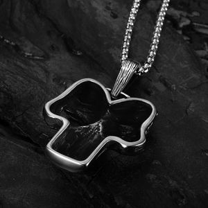 OEM ODM Biker Schmuck Retro Strafe Schädel Edelstahl Biker Anhänger Halskette Modeschmuck - Product Image 5