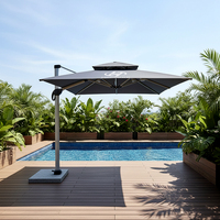 Parasol de jardin de haute qualité, grand format, commercial, résistant aux UV, imperméable, pour terrasse, parasol cantilever pour bord de piscine