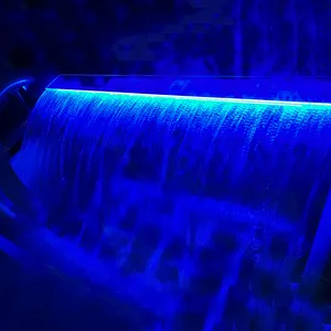 น้ำตกหลากสี12V น้ำตกสระว่ายน้ำพร้อมไฟ LED