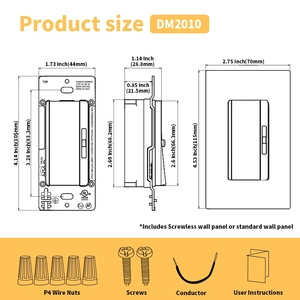 สวิตช์หรี่ไฟดิจิตอลแบบอเมริกัน YINENG UL & CUL รับรองมาตรฐาน สวิตช์หรี่ไฟแบบเลื่อนเปิด-ปิด 1 ขั้ว และ 3 ทาง สำหรับ<span class=keywords><strong>บ้าน</strong></span> - Product Image 2