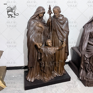 BLVE Iglesia Católica Religiosa Bronce Jesús Estatua Jardín Tamaño Natural Bronce Fundido Sagrada Familia Escultura - Product Image 2