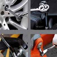 Jeu de clés à cliquet multifonctionnelles de 24 pièces, kit d'outils de réparation automobile, douilles en acier au chrome-vanadium, réparation sur véhicule