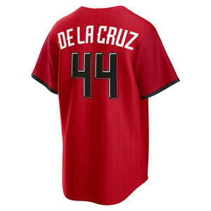 Camiseta de Béisbol Bordada al por Mayor, Transpirable, de Verano, para Hombre, Roja de Cincinnati, USA # 44 Elly De La Cruz # 11 Barry Larkin # 7 <span class=keywords><strong>Spencer</strong></span> - Product Image 2
