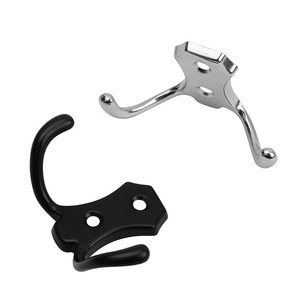 Haidibos Zinc Alloy <b>Wall</b> <b>Hook</b> Black Single <b>Hook</b> <b>For</b> Door Coat Rack Simple Style Durable Installation - Product Image 4