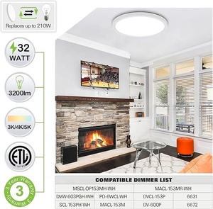 Hiện đại sang trọng trong nhà mỏng dẫn ánh sáng Trần sắt cơ sở AC Power CCT lựa chọn Acrylic cho phòng ngủ phòng khách trang trí mục đích - Product Image 6