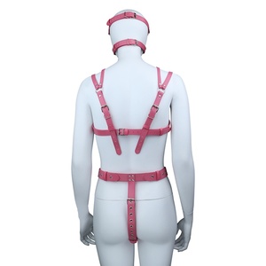 ชุดอุปกรณ์หนังสำหรับพันธนาการ BDSM ยี่ห้อ QKKQ ประกอบด้วยหน้ากาก บรา ไม้ตี กางเกงใน สำหรับคู่รัก เกมเซ็กส์ SM อุปกรณ์เสริมความสุขทางเพศสำหรับคู่รัก - Product Image 6