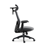 Chaise de bureau exécutive moderne et simple en maille avec fonctions réglables, base pivotante et porte-manteau pour bureau à domicile