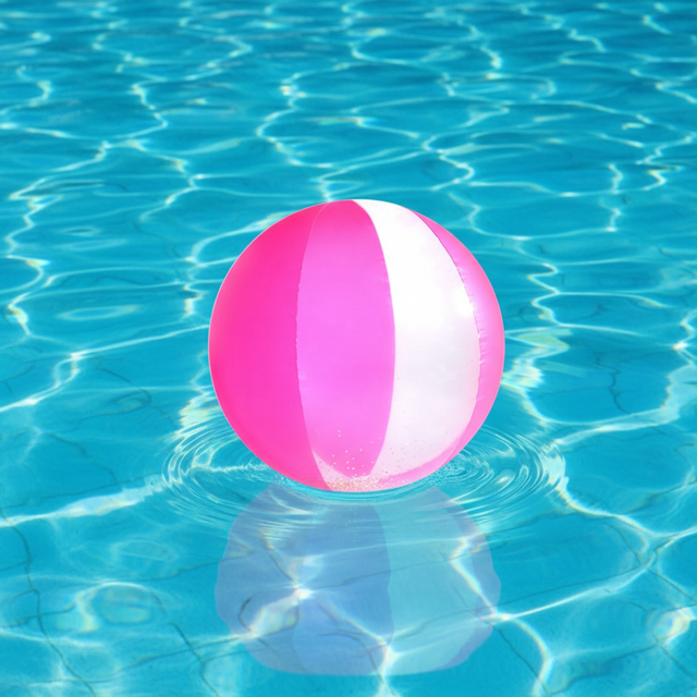 Custom Large PVC Transparent Rainbow Inflatable Water Glitter Beach Ball Promotional Toy Brightly Colored Shiny Effect Unisex